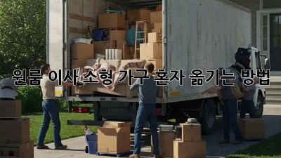 원룸 이사, 소형 가구 혼자 옮기는 방법!