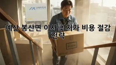 예산 봉산면 이사, 최저가 비용 절감 전략! 🚛🏠